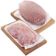 Magere hamlappen of hamrollade